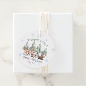 Winter Animal Baby Shower Thank You フェイバータグ (インサイチュ)