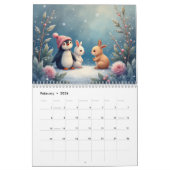 Winter Animals Calendar カレンダー (2月 2026)