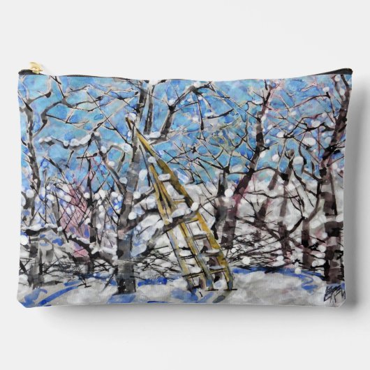 Winter Apple Pruning  / Artist Larry Lerew アクセサリーポーチ (正面)