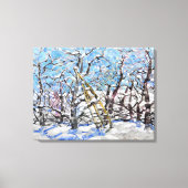Winter Apple Pruning / Artist Larry Lerew キャンバスプリント (正面)