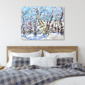 Winter Apple Pruning / Artist Larry Lerew キャンバスプリント (インサイチュ (寝室))
