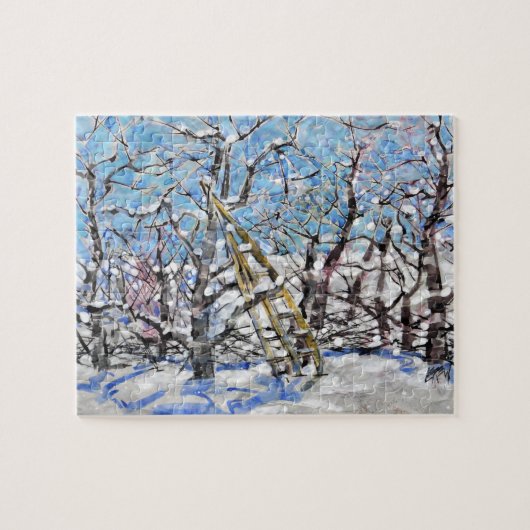 Winter Apple Pruning  / Artist Larry Lerew ジグソーパズル (横)