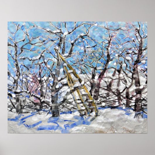 Winter Apple Pruning  / Artist Larry Lerew ポスター (正面)