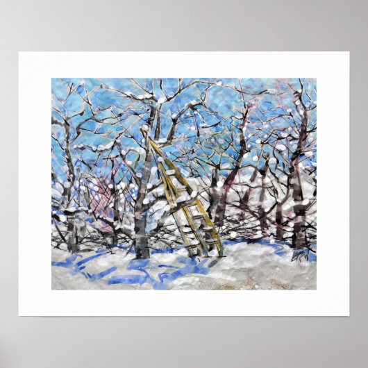 Winter Apple Pruning  / Artist Larry Lerew ポスター (正面)