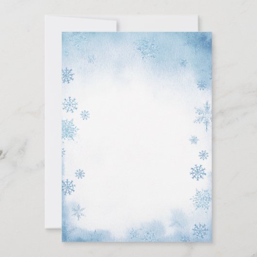 Winter Arctic Adventure 1st Birthday Animals Party 招待状 (裏面)