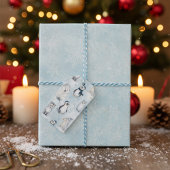 Winter Arctic Animals Cute Polar Animals Christmas ギフトタグ