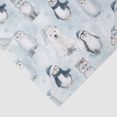 Winter Arctic Animals Cute Polar Animals Christmas 薄葉紙 (詳細)