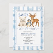 Winter Arctic Baby It’s Cold Outside Baby Shower 招待状 (正面)