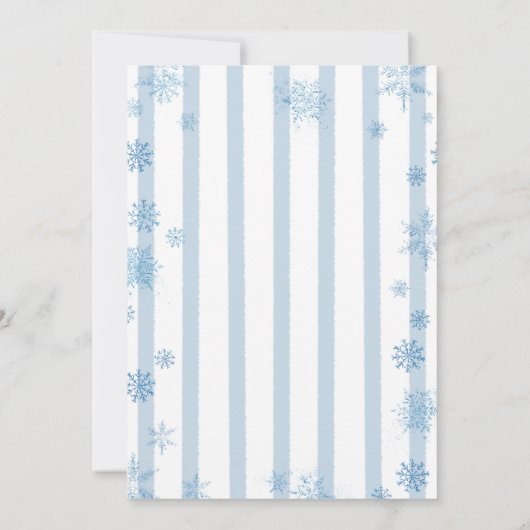 Winter Arctic Baby It’s Cold Outside Baby Shower 招待状 (裏面)