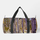 Winter Aspen Woodland – Violets, Greens, Yellows ダッフルバッグ (裏面)