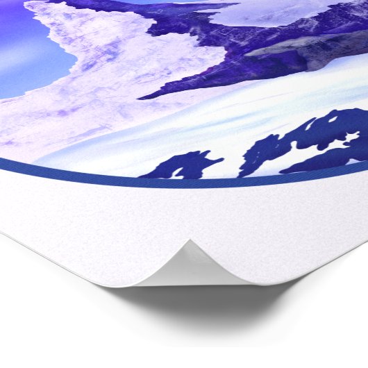 Winter At Matterhorn Switzerland ポスター (角)