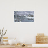 Winter at the Lake Poster ポスター (キッチン)