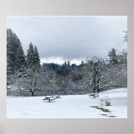 Winter at the Park, Wilsonville, OR ポスター (正面)