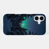 Winter Aurora Snowy Pine Forest Phone Case iPhone 16ケース (裏面横)
