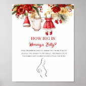 Winter  Baby How big Mommy' baby Shower sign ポスター (正面)