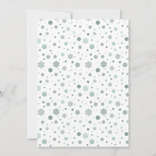 Winter Baby It's Cold Outside Baby Shower  招待状 (裏面)