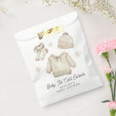 Winter Baby It's Cold Outside Baby Shower Snow フェイバーバッグ (封をした状態)