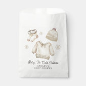 Winter Baby It's Cold Outside Baby Shower Snow フェイバーバッグ (正面)