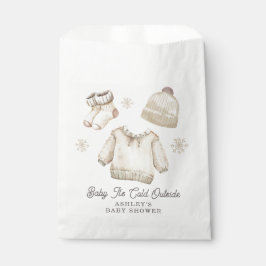 Winter Baby It's Cold Outside Baby Shower Snow フェイバーバッグ