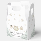 Winter Baby It's Cold Outside Baby Shower Snow フェイバーボックス (オープン)