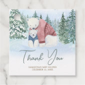 Winter Baby It's Cold Outside Baby Shower Square フェイバータグ (正面)