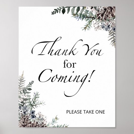 Winter Baby Showerのポスターに来感謝 ポスター (正面)