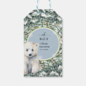 winter baby shower baby shower invitations ギフトタグ (正面)