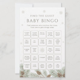 Winter Baby Shower Bingo Game Find the Guest Game
