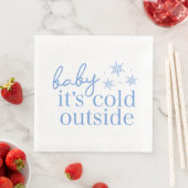 Winter Baby Shower Blue Baby It's Cold Outside (インサイチュ)