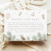 Winter Baby Shower Books for Baby エンクロージャーカード