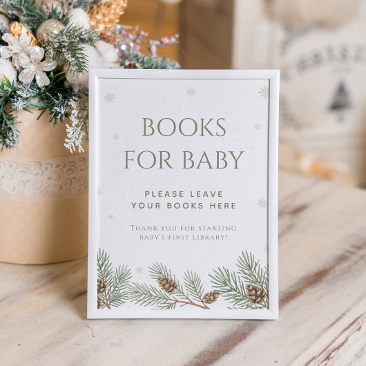 Winter Baby Shower Books for Baby ポスター