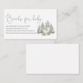 Winter Baby Shower Books For baby Enclosure Card エンクロージャーカード (正面/裏面)