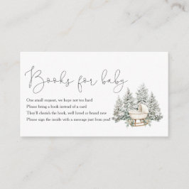 Winter Baby Shower Books For baby Enclosure Card エンクロージャーカード