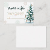 Winter Baby Shower Diaper Raffle エンクロージャーカード (正面/裏面)