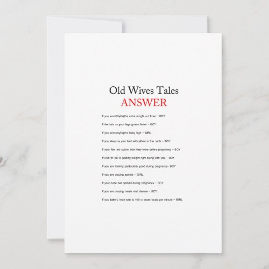 Winter Baby Shower Gameバックサイズ5 x 7に対応 招待状 (裏面)