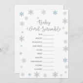 Winter Baby Shower Gameバックサイズ5 x 7に対応 招待状 (正面/裏面)