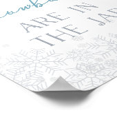 Winter Baby Shower Guessing Game Sign ポスター (角)