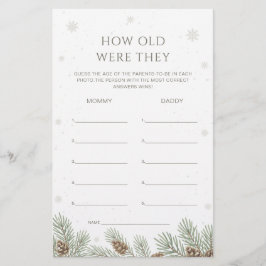 Winter Baby Shower How Old Were They Game