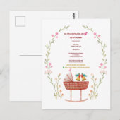  Winter Baby Shower Invitation - A Little Bundle  ポストカード (正面/裏面)
