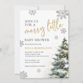 Winter Baby Shower Invitation, Christmas Baby 招待状 (正面)
