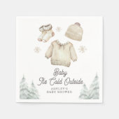 Winter Baby Shower It's Cold Outside Unisex Snow スタンダードカクテルナプキン (正面)