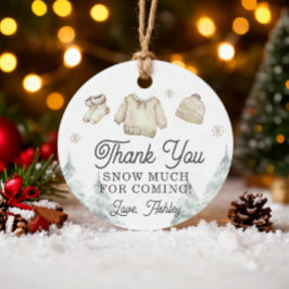 Winter Baby Shower It's Cold Outside Unisex Snow フェイバータグ