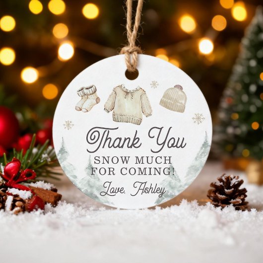 Winter Baby Shower It's Cold Outside Unisex Snow フェイバータグ