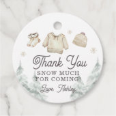 Winter Baby Shower It's Cold Outside Unisex Snow フェイバータグ (正面)