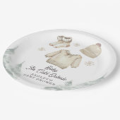 Winter Baby Shower It's Cold Outside Unisex Snow ペーパープレート (アングル)