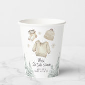 Winter Baby Shower It's Cold Outside Unisex Snow 紙コップ (正面)