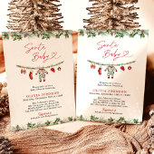 Winter Baby Shower, Neutral Santa Baby Shower  招待状