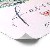 Winter baby shower pink Favors please take one ポスター (角)