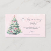 Winter baby shower pink how big is mommy's belly   エンクロージャーカード (正面)