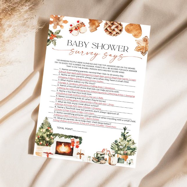 Winter Baby Shower Surveyによるとゲームカード (クリエイターアップロード済み)